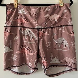 Dinosaur Print Bike Shorts